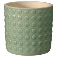 PACK DE 4 CACHE-POT EN GRES VERT