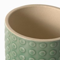 PACK DE 4 CACHE-POT EN GRES VERT