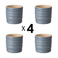 PACK DE 4 CACHE-POT EN GRES BLEU