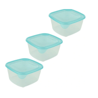LOT DE 3 BOÎTES HERMÉTIQUES CARRÉES 1,2 L