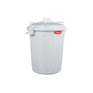 POUBELLE 23 LITRES EN PLASTIQUE GRIS AVEC COUVERCLE