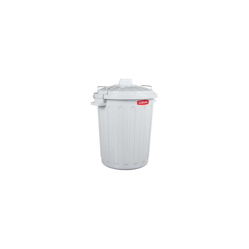 POUBELLE 23 LITRES EN PLASTIQUE GRIS AVEC COUVERCLE POUBELLE 23 LITRES EN PLASTIQUE GRIS AVEC COUVERCLE