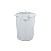 POUBELLE 23 LITRES EN PLASTIQUE GRIS AVEC COUVERCLE
