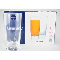 ENSEMBLE DE 6 VERRES LUMINARC ASCOT 28CL TRANSPARENT