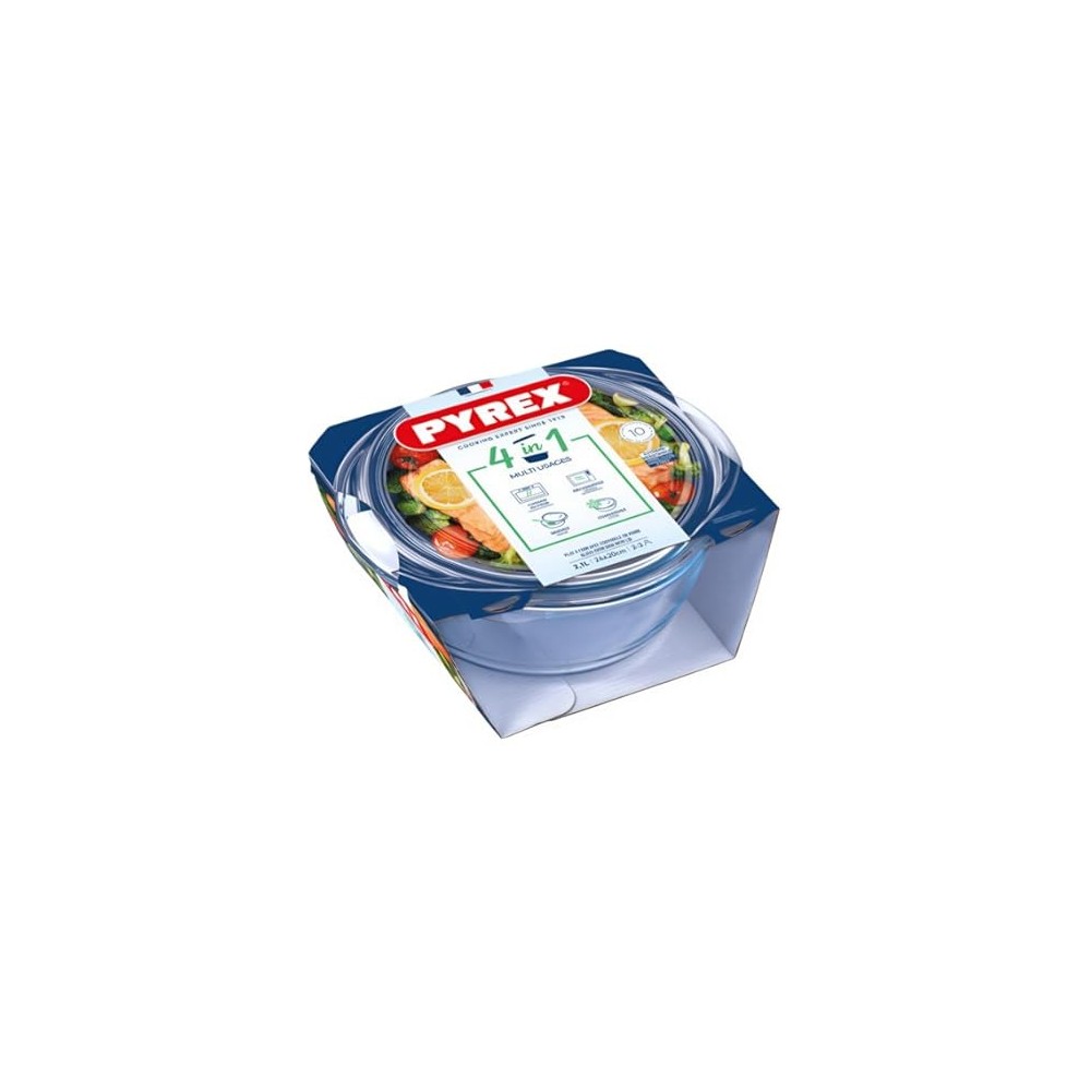 COCOTTE MULTI-USAGES RONDE 1,6L EN VERRE