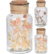 FLEURS EN BOUTEILLE 13 CM 2 ASSORTIS