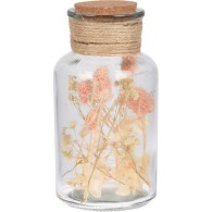 FLEURS EN BOUTEILLE 13 CM 2 ASSORTIS