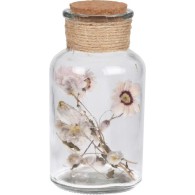 FLEURS EN BOUTEILLE 13 CM 2 ASSORTIS