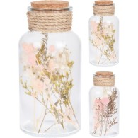 FLEURS EN BOUTEILLE 16 CM 2 ASSORTIS
