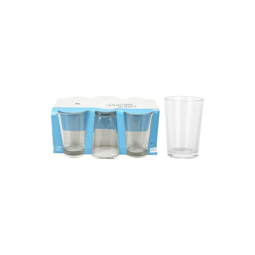 LOT DE 6 VERRES À BOIRE 200ML