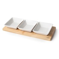 PLATEAU AVEC 3 BOLS CARRÉS BASIC - LACOR