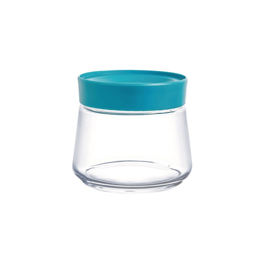 POT EN VERRE 0,5 L AVEC COUVERCLE BLEU-LUMINARC