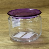POT EN VERRE 0,5 L AVEC COUVERCLE MAUVE-LUMINARC