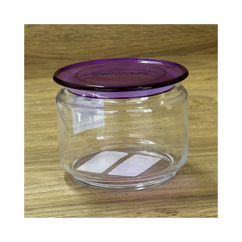 POT EN VERRE 0,5 L AVEC COUVERCLE MAUVE-LUMINARC