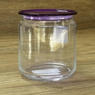POT EN VERRE 0,75 L AVEC COUVERCLE MAUVE-LUMINARC