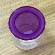 POT EN VERRE 0,75 L AVEC COUVERCLE MAUVE-LUMINARC