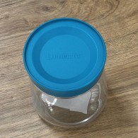 POT EN VERRE 0,75 L AVEC COUVERCLE BLEU-LUMINARC
