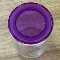 POT EN VERRE 1 L AVEC COUVERCLE MAUVE-LUMINARC