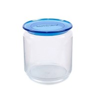 POT EN VERRE 0,75 L AVEC COUVERCLE BLEU-LUMINARC