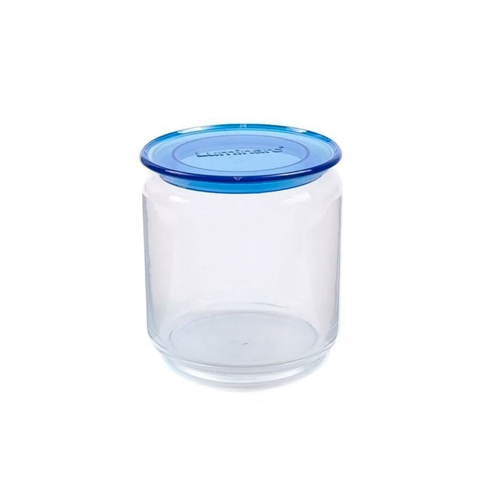POT EN VERRE 0,75 L AVEC COUVERCLE BLEU-LUMINARC