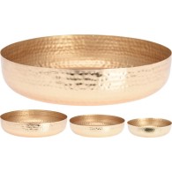 SET 3 BOLS CIRCULAIRES  FORGÉS EN OR