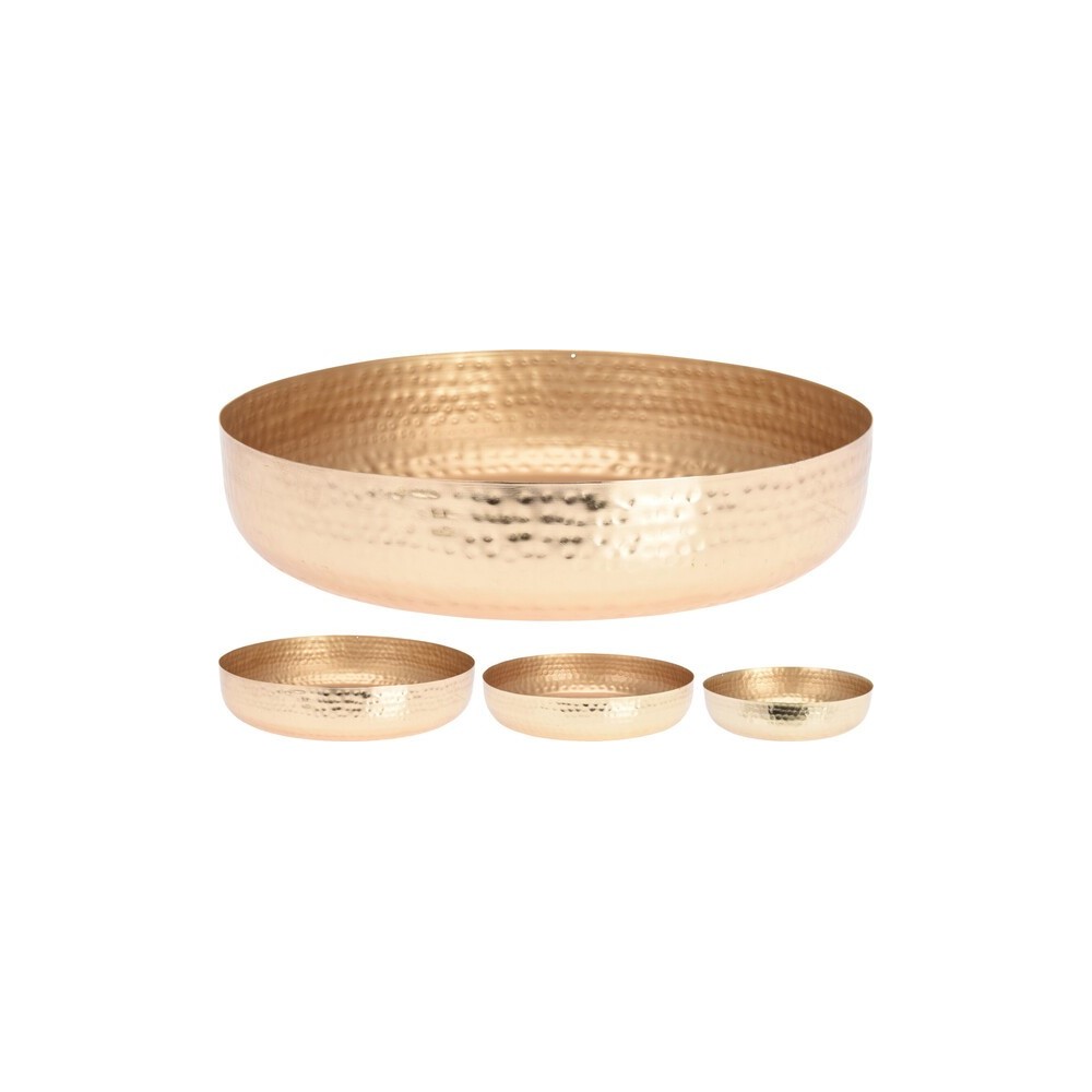 SET 3 BOLS CIRCULAIRES  FORGÉS EN OR