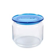 POT EN VERRE 0,5 L AVEC COUVERCLE BLEU-LUMINARC