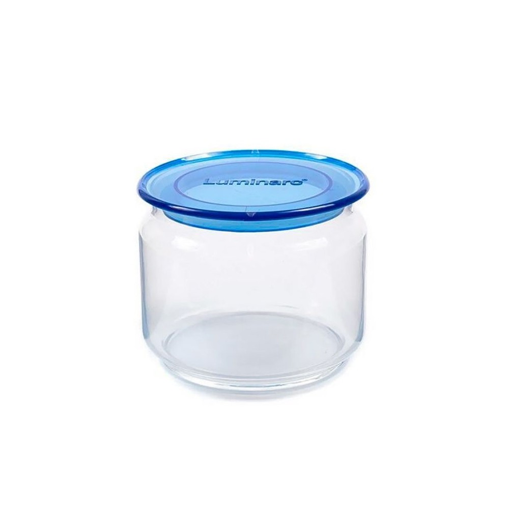 POT EN VERRE 0,5 L AVEC COUVERCLE BLEU-LUMINARC