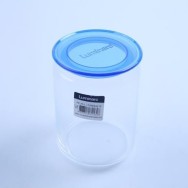 POT EN VERRE 1 L AVEC COUVERCLE BLEU-LUMINARC