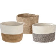 PANIER EN COTON 23 CM EN 3 COULEURS
