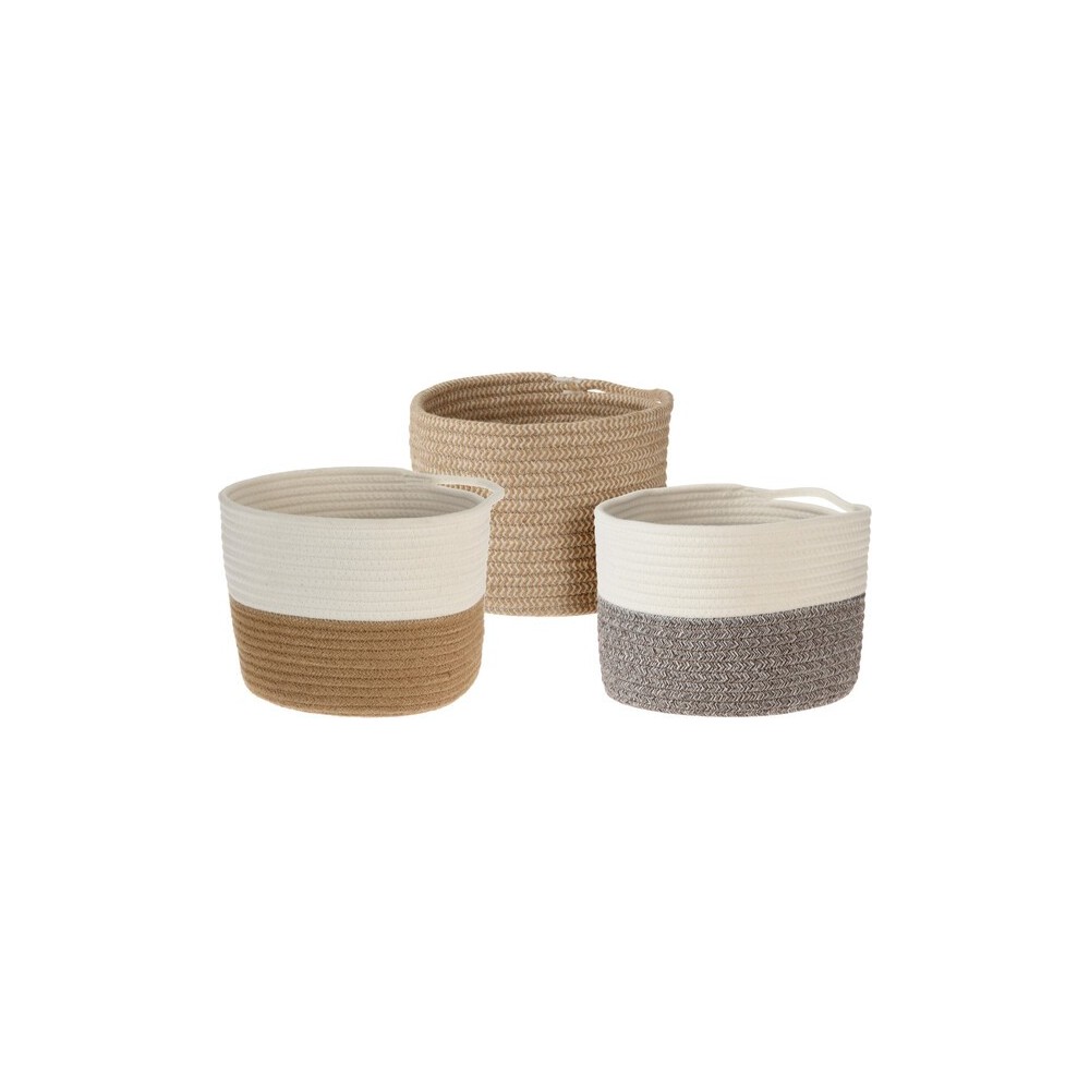 PANIER EN COTON 23 CM EN 3 COULEURS PANIER EN COTON 23 CM EN 3 COULEURS