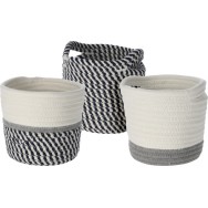 PANIER EN COTON 13 CM EN 3 COULEURS
