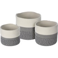 ENSEMBLE DE PANIER EN COTON 3 PIÈCES