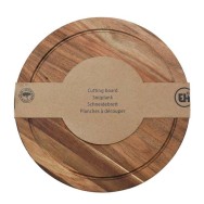 PLANCHE À DÉCOUPER RONDE EN BOIS D'ACACIA D25 CM