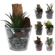PLANTE ARTIFICIELLE 6  MODELES ASSORTIS