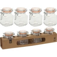 LOT DE 4 MINI BOCAUX DE RANGEMENT EN VERRE