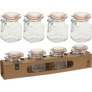 LOT DE 4 MINI BOCAUX DE RANGEMENT EN VERRE