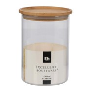 BOCAL DE CONSERVATION EN VERRE AVEC COUVERCLE EN BAMBOU 1,7 L