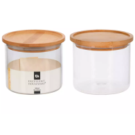 BOCAL DE CONSERVATION EN VERRE AVEC COUVERCLE EN BAMBOU 950 ml