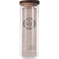 BOCAL DE CONSERVATION EN VERRE AVEC COUVERCLE EN BAMBOU 1,3 L