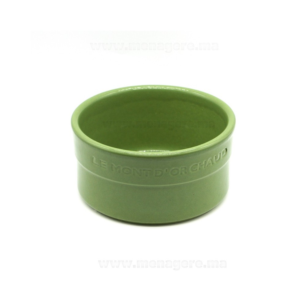 PLAT A FOUR TERRE CUITE  VERT LE MONT D'OR CHAUD