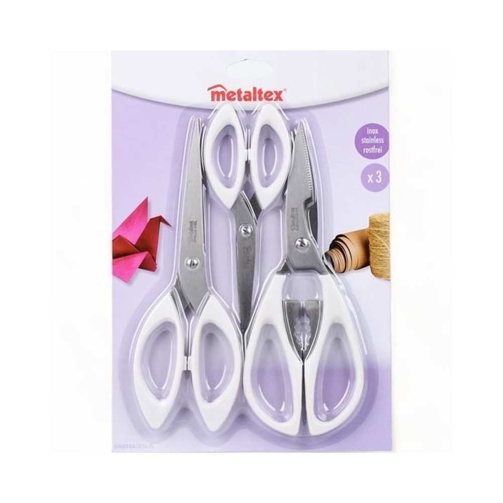 SET DE 3 CISEAUX – METALATEX