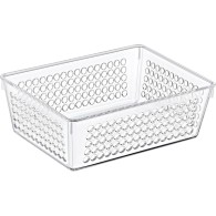 PANIER DE RANGEMENT EN PLASTIQUE TRANSPARENT 1,2 L