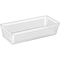 PANIER DE RANGEMENT EN PLASTIQUE TRANSPARENT 1,9 L