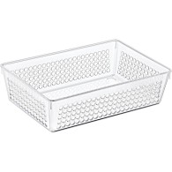 PANIER DE RANGEMENT EN PLASTIQUE TRANSPARENT 2,3 L