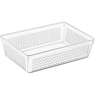 PANIER DE RANGEMENT EN PLASTIQUE TRANSPARENT 2,3 L
