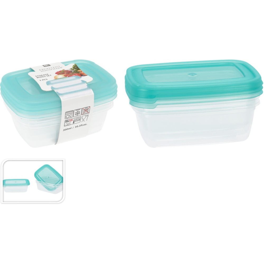 LOT DE 3 BOÎTES DE RANGEMENT 300 ml LOT DE 3 BOÎTES DE RANGEMENT 300 ml