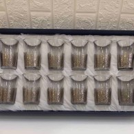 SET DE 12 VERRES À THÉ ARGENTÉ