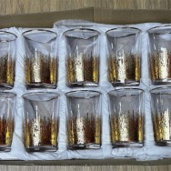 SET DE 12 VERRES À THÉ DORÉE