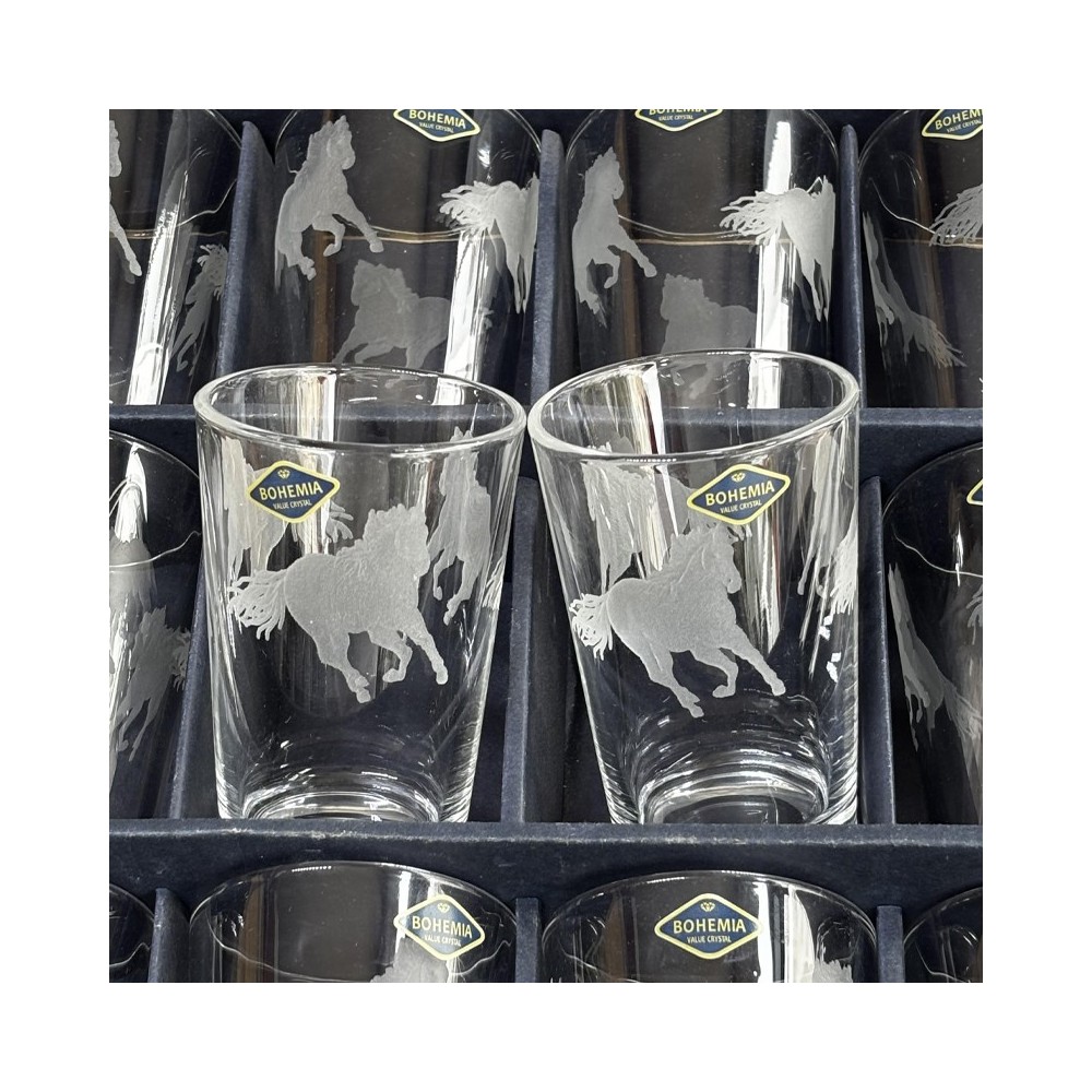 SET DE 12 VERRES À THÉ CHEVAL